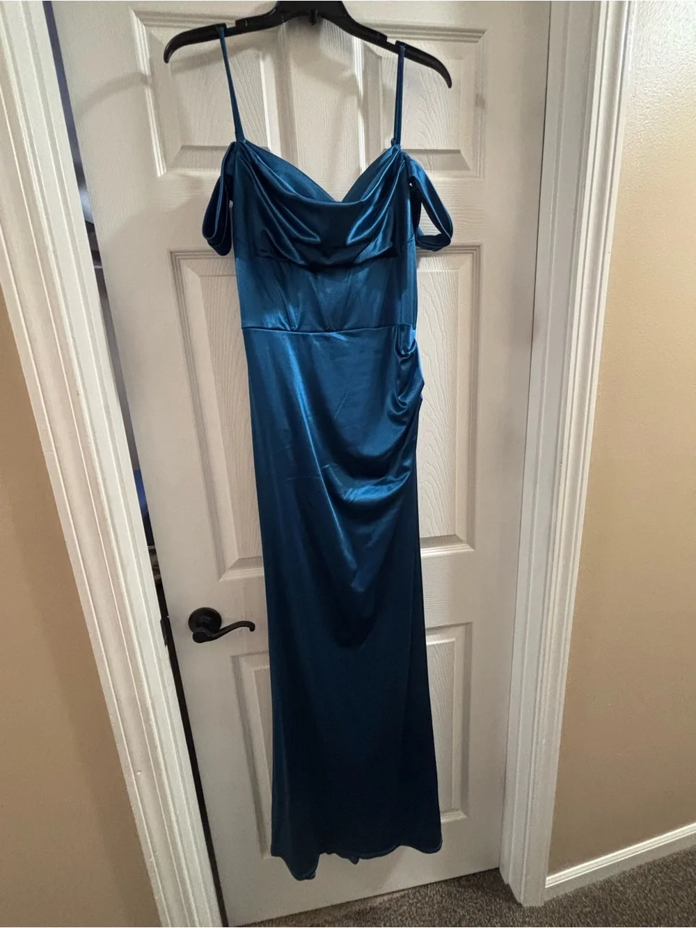b. darlin gowns & formal dresses B Darlin Juniors' Asymmetric Drape Strapless Ball Gown, Created for Macy's - New DENIM